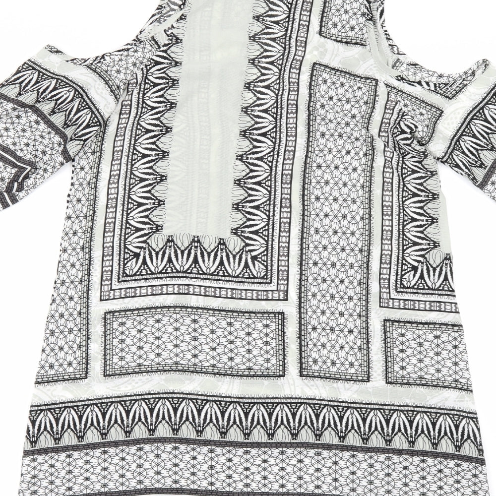 Love & Other Things Womens Multicoloured Geometric A-Line Size XS