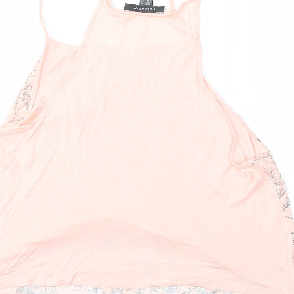 Primark Womens Pink Floral Basic Blouse Size 16