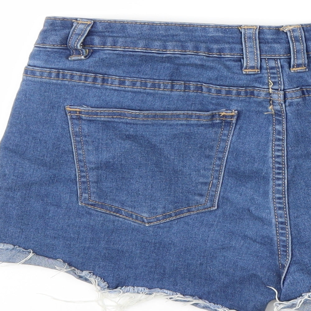 Preworn Womens Blue Denim Cut-Off Shorts Size 26 in