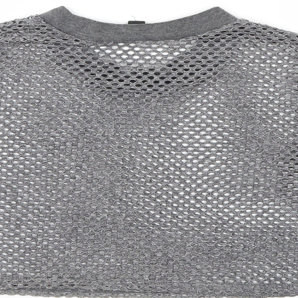 Topshop Womens Grey Basic T-Shirt Size 10