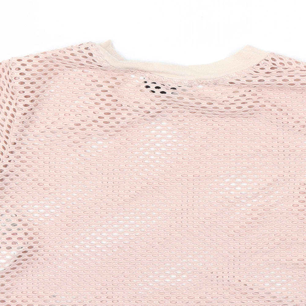 Topshop Womens Pink Basic T-Shirt Size 8