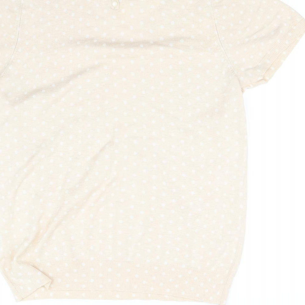 m&s Womens Beige Pullover Jumper Size 16