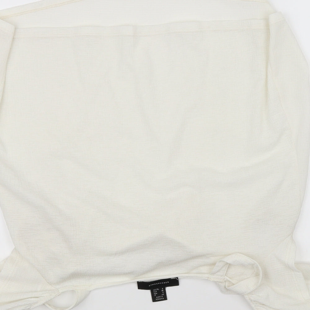 Atmosphere Womens White Basic Blouse Size 8