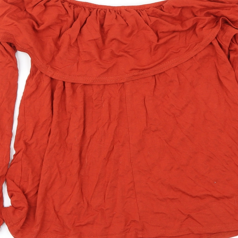 Atmosphere Womens Brown Basic Blouse Size 8