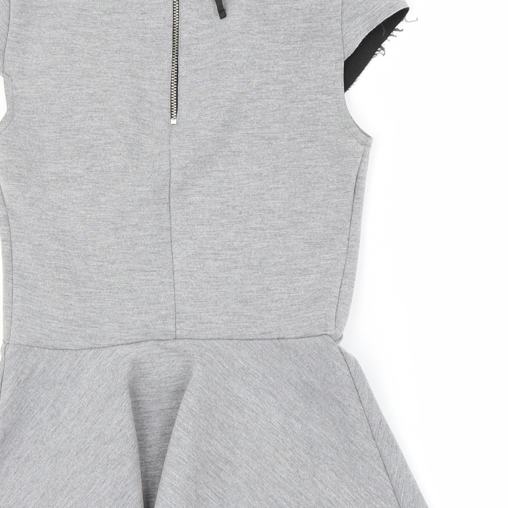 H&M Womens Grey Basic T-Shirt Size 4