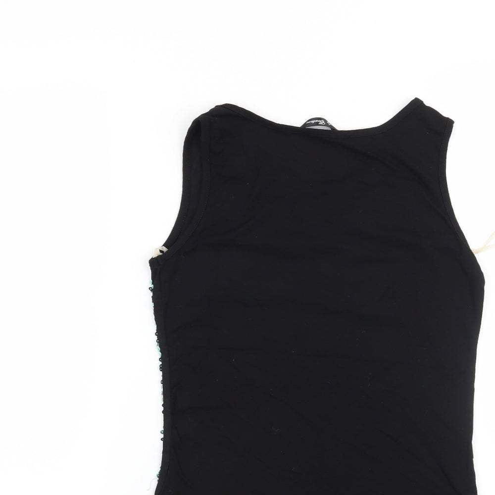 Candy Couture Girls Green Basic T-Shirt Size 12-13 Years
