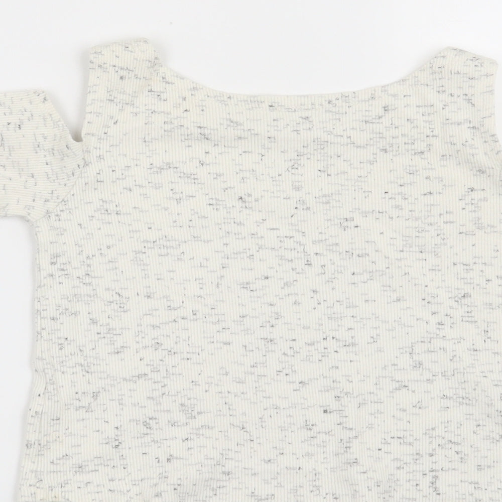 F&F Girls Grey Basic T-Shirt Size 6-7 Years