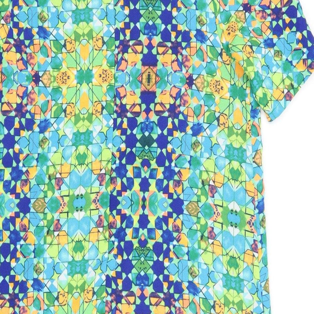 Atmosphere Womens Green Geometric Shift Size 12