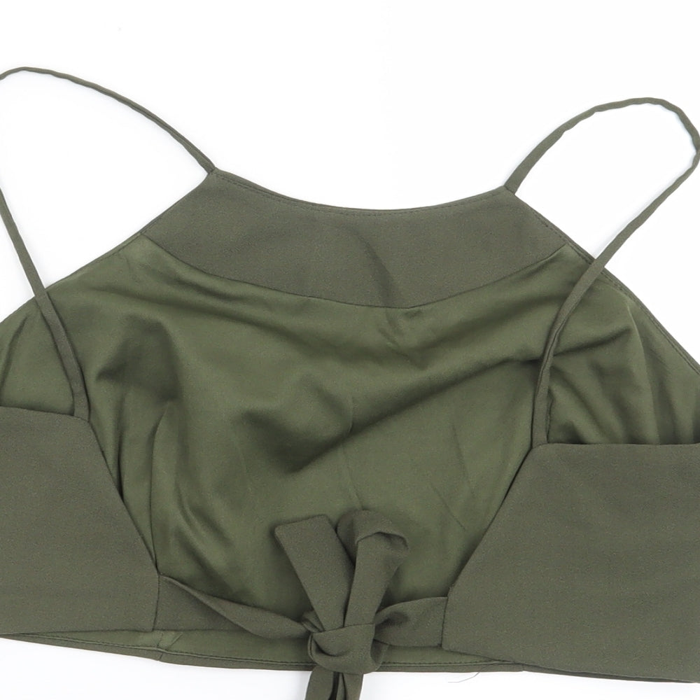 Missguided Womens Green Basic Blouse Size 8