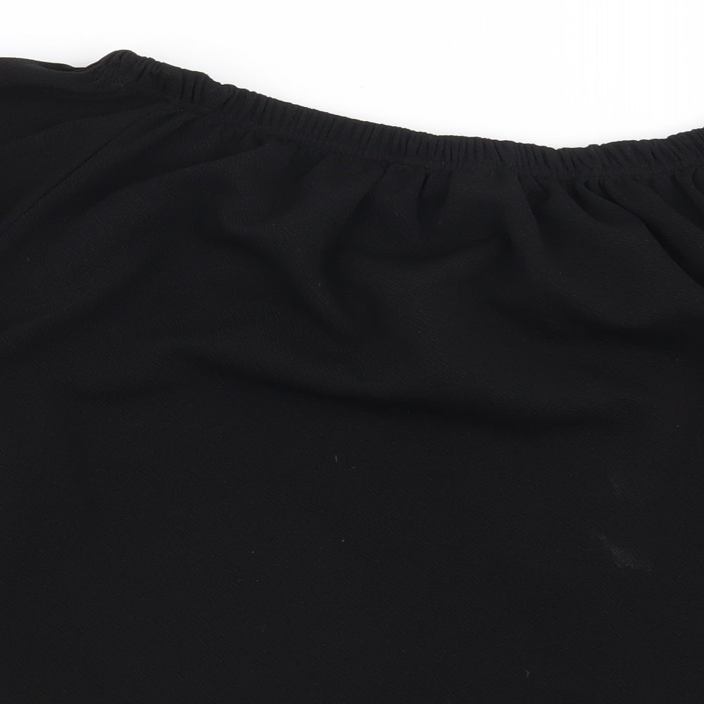 Preworn Womens Black Basic Blouse Size S