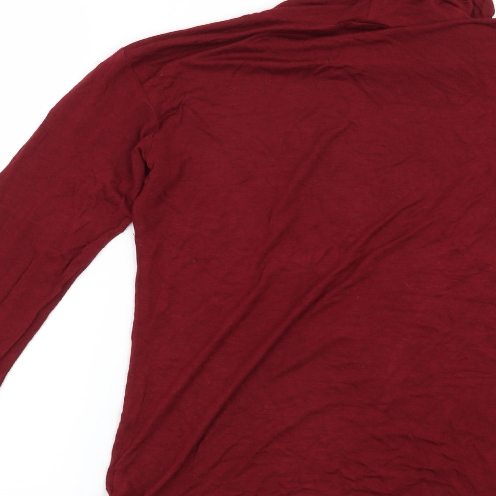Oui Womens Red Pullover Sweatshirt Size S