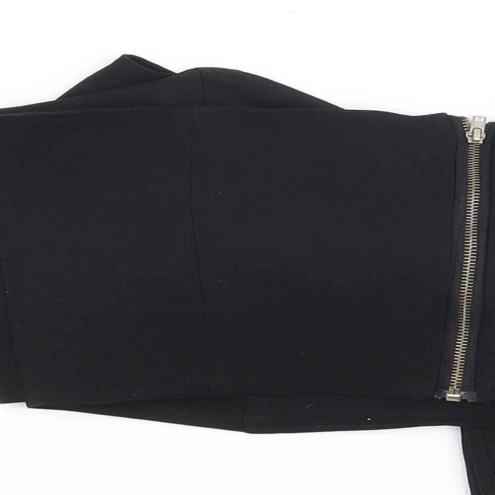 Preworn Womens Black Basic Blouse Size 10