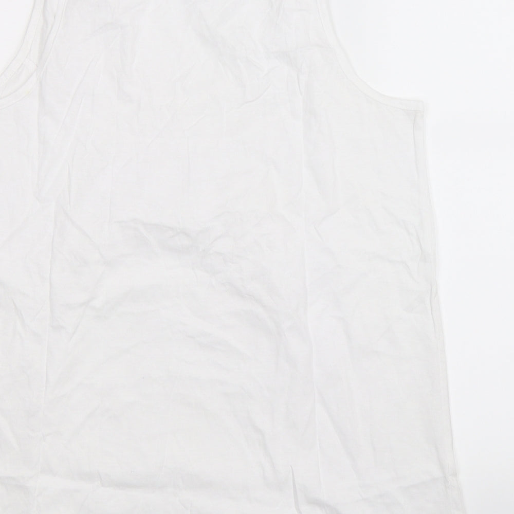 Urban Boutique Womens White Basic Tank Size 16