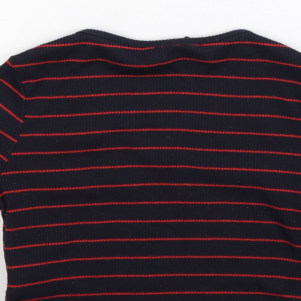 New Look Girls Blue Striped Pullover Jumper Size 14-15 Years