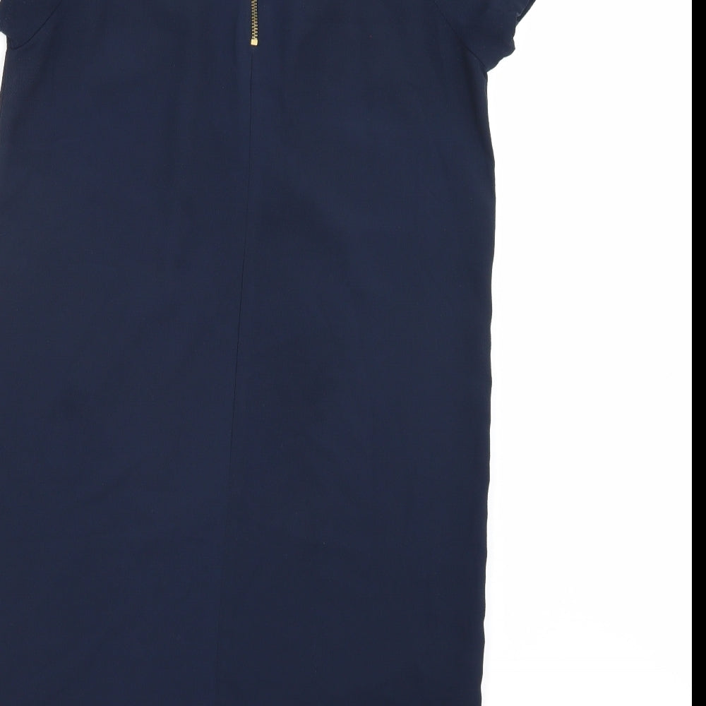 Atmosphere Womens Blue Chiffon T-Shirt Dress Size 12