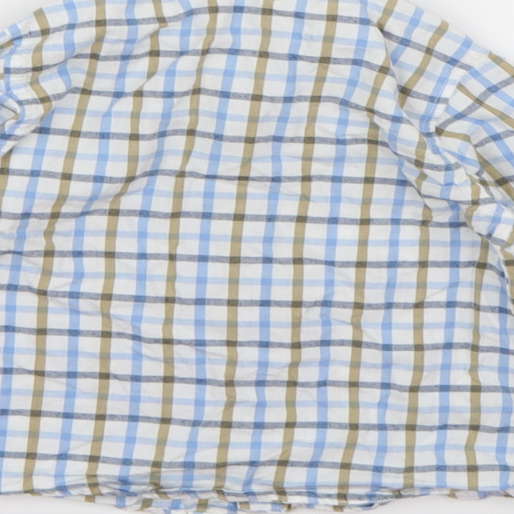 M&Co Boys White Check Basic Button-Up Size 2-3 Years