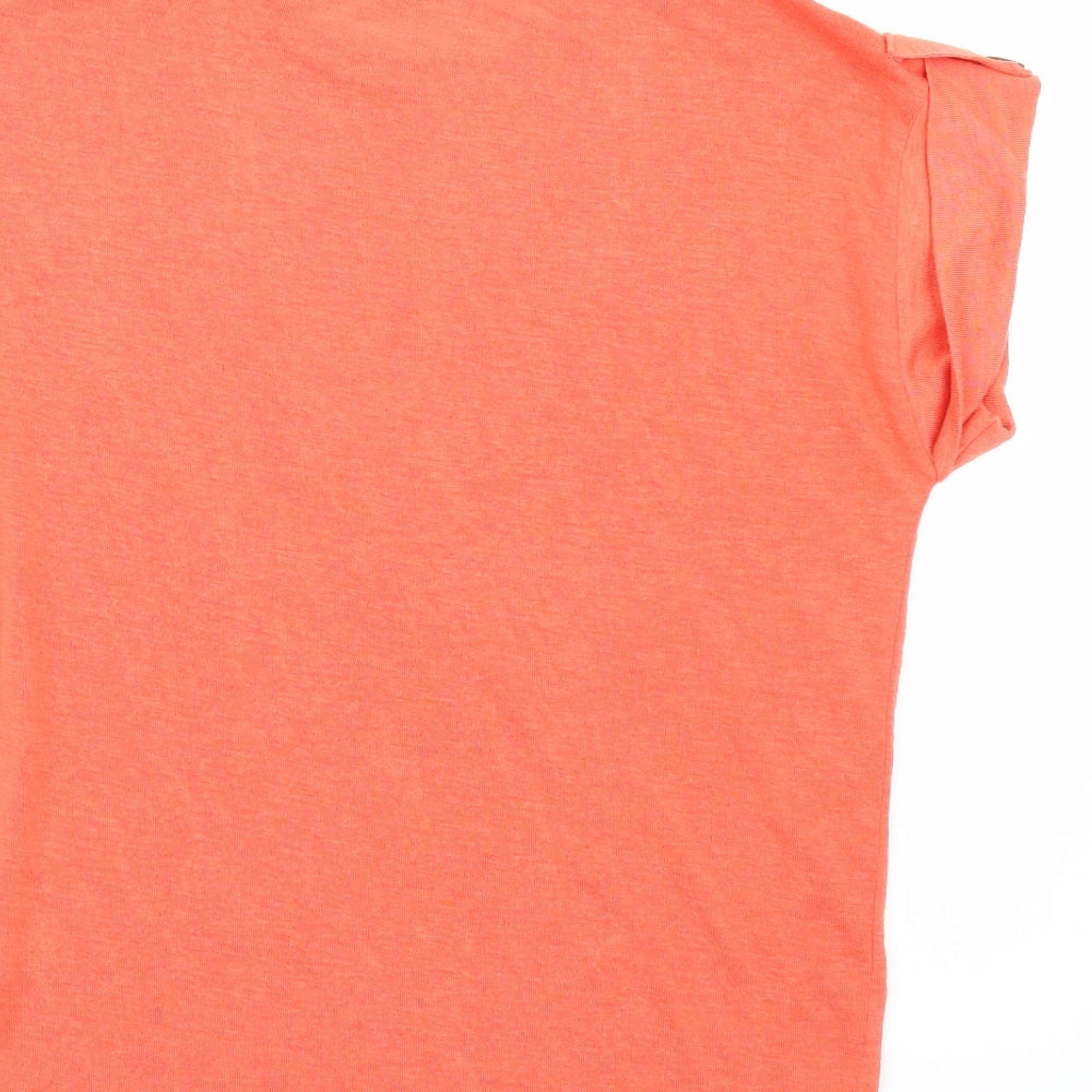 TU Womens Orange Basic T-Shirt Size 10