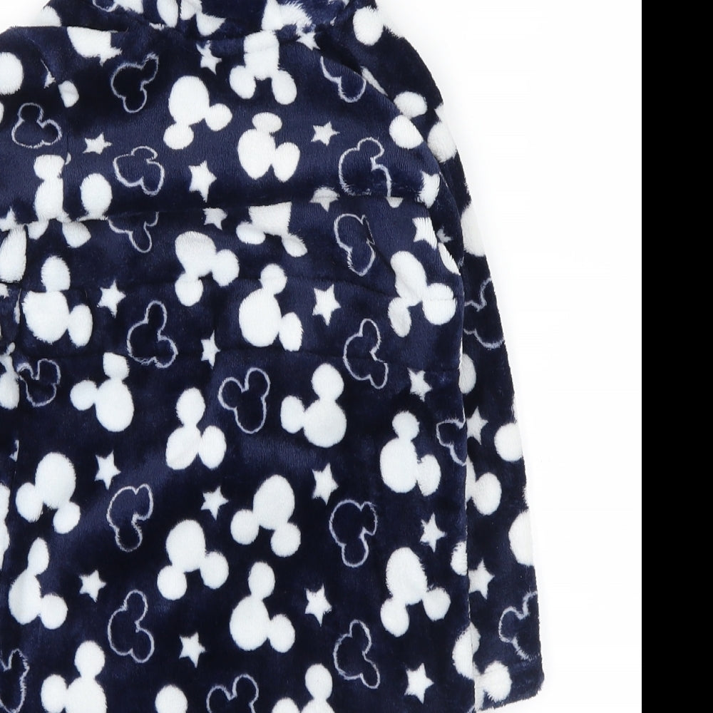 Disney Blue Polka Dot Babydoll Robe Size 18-24 Months - mickey mouse