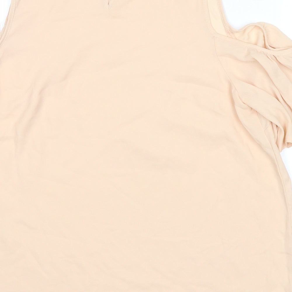 Atmosphere Womens Beige Basic Blouse Size 14