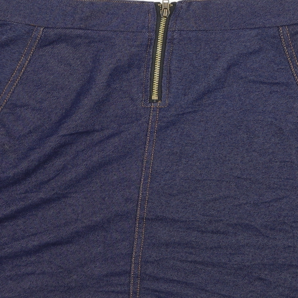 H&M Womens Blue A-Line Skirt Size S