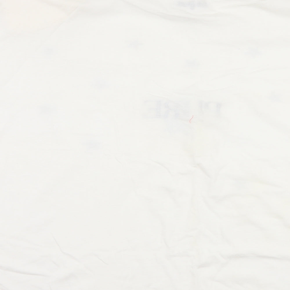 bavardage Womens White Basic T-Shirt One Size - pure 100% life