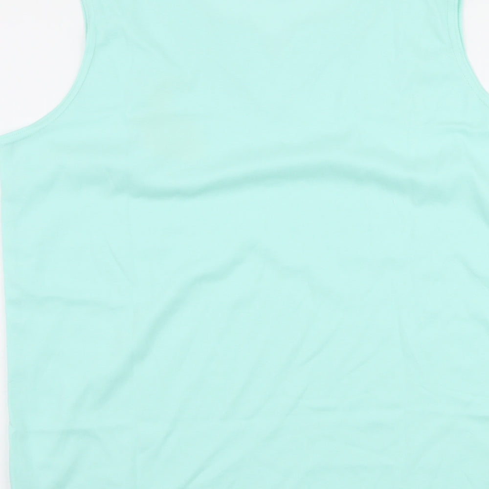 nuggets Womens Green Paisley Basic Tank Size M