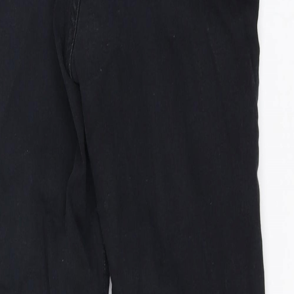 Topshop Womens Black Straight Jeans Size 8 L28 in