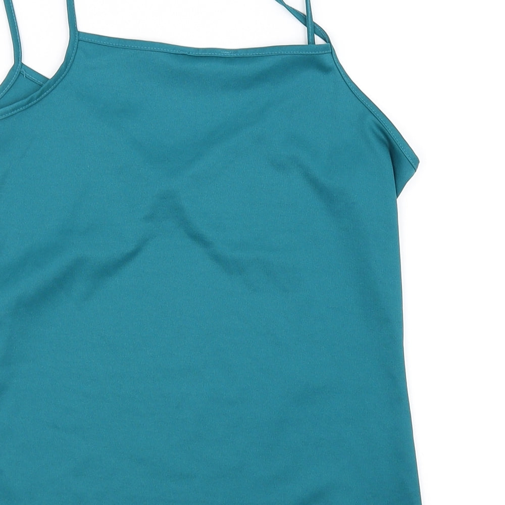 Preworn Womens Green Basic T-Shirt Size 10