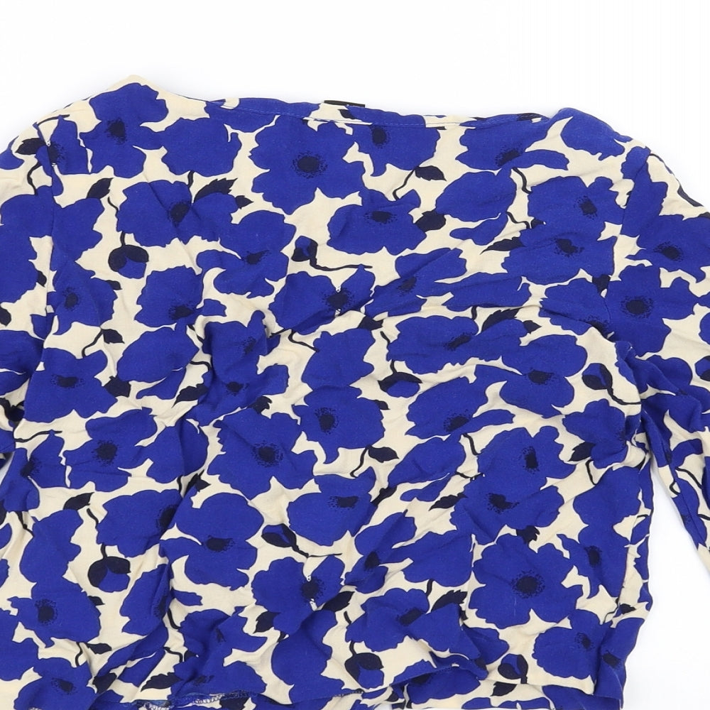 H&M Womens Blue Basic T-Shirt Size 4