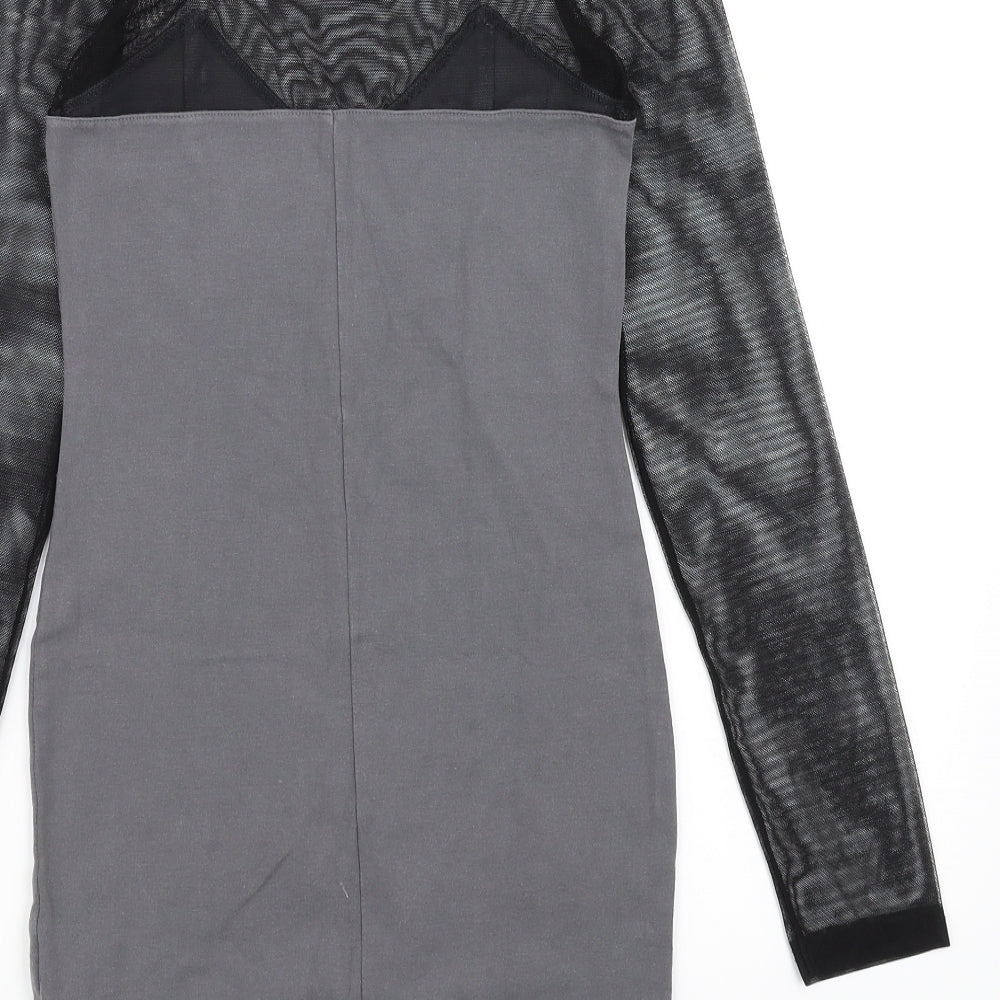 H&M Womens Grey Pencil Dress Size 6