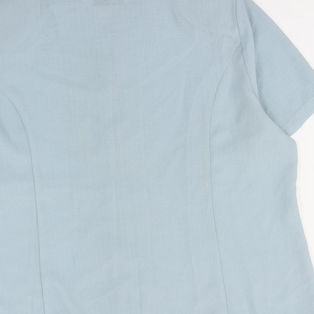 Clothes Contact Womens Blue Basic Button-Up Size 20