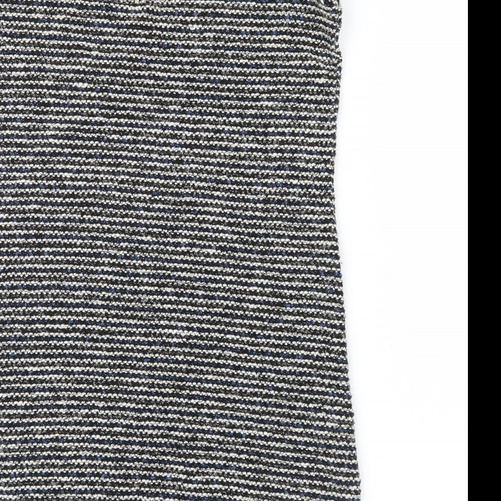 Select Womens Blue Knit Shirt Dress Size 12