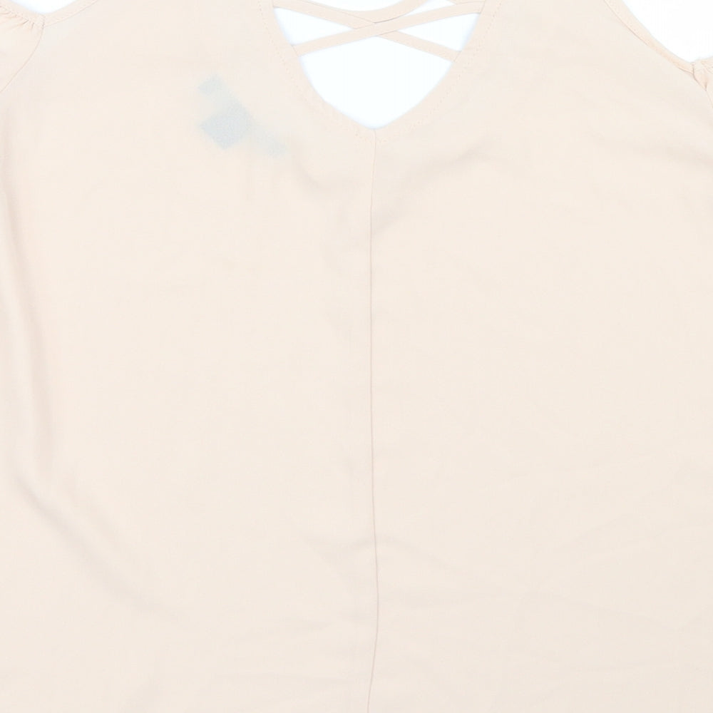Primark Womens Pink Mesh Basic Blouse Size 8