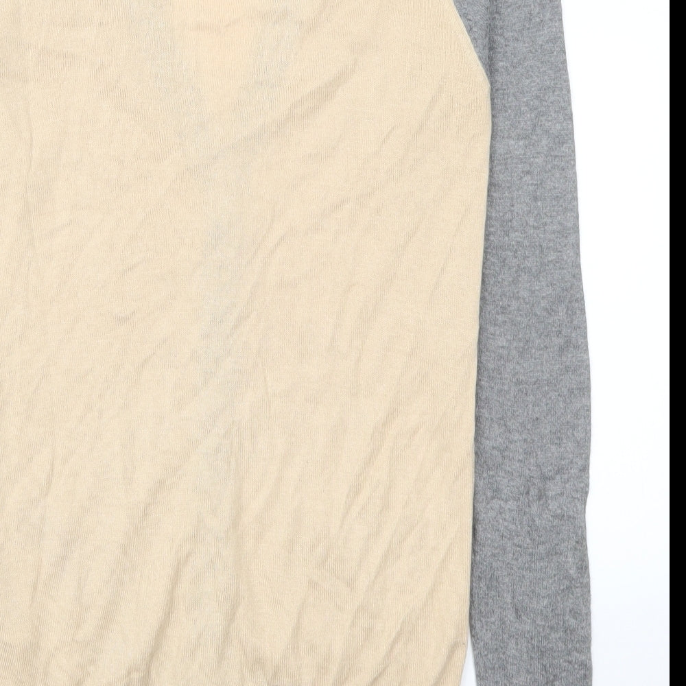 Atmosphere Womens Beige Cardigan Jumper Size 8 - Colour Block