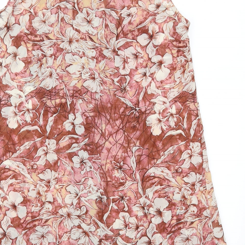 NEXT Womens Pink Floral Basic Tank Size 8