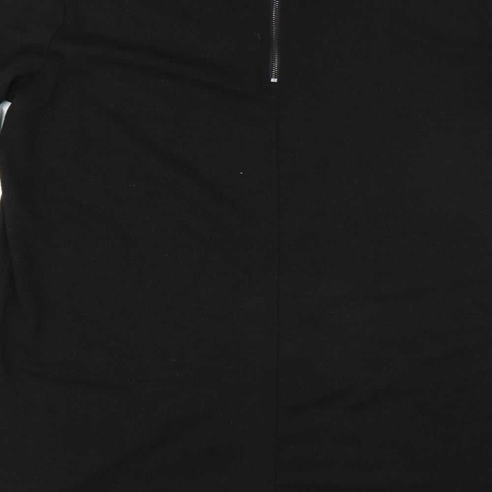 Casual Collection Womens Black T-Shirt Dress Size 10