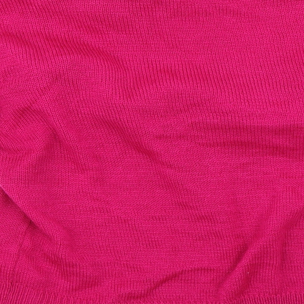 Boohoo Womens Pink Pullover Jumper Size M