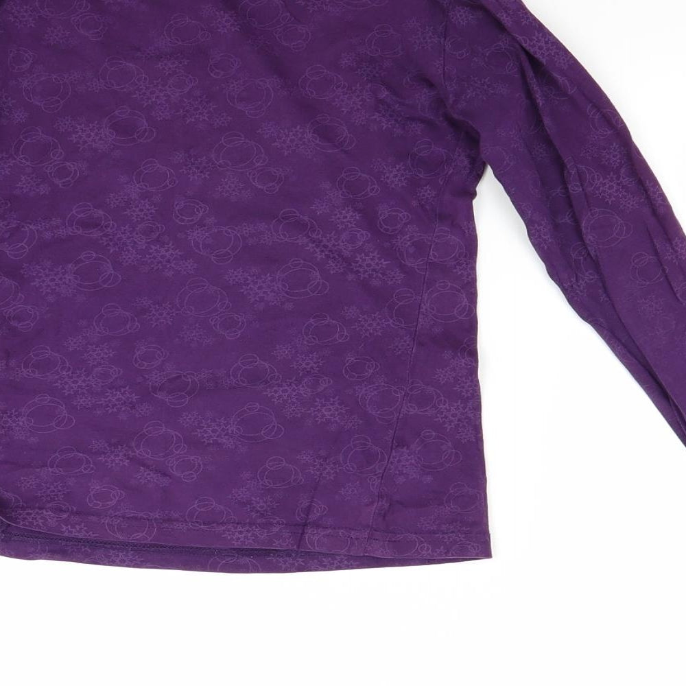 Preworn Girls Purple Pullover Sweatshirt Size 10 Years