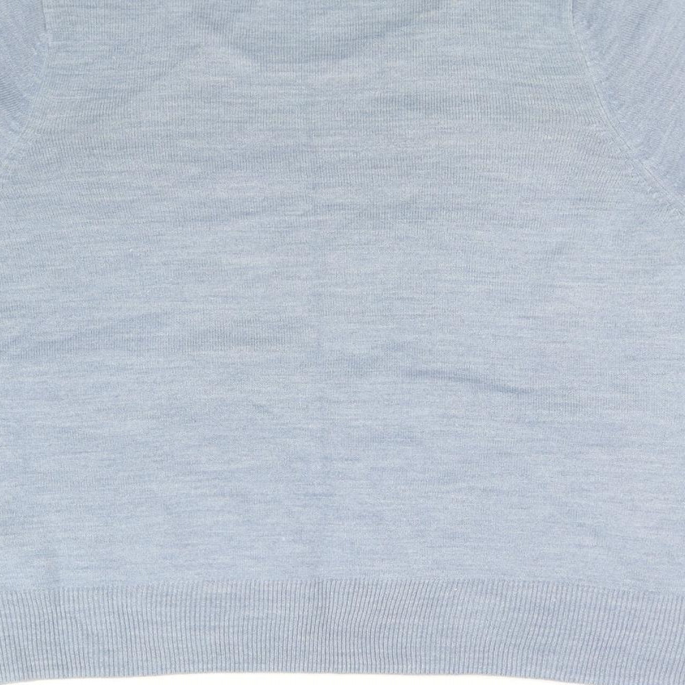 Classic Womens Blue Basic Blouse Size 16