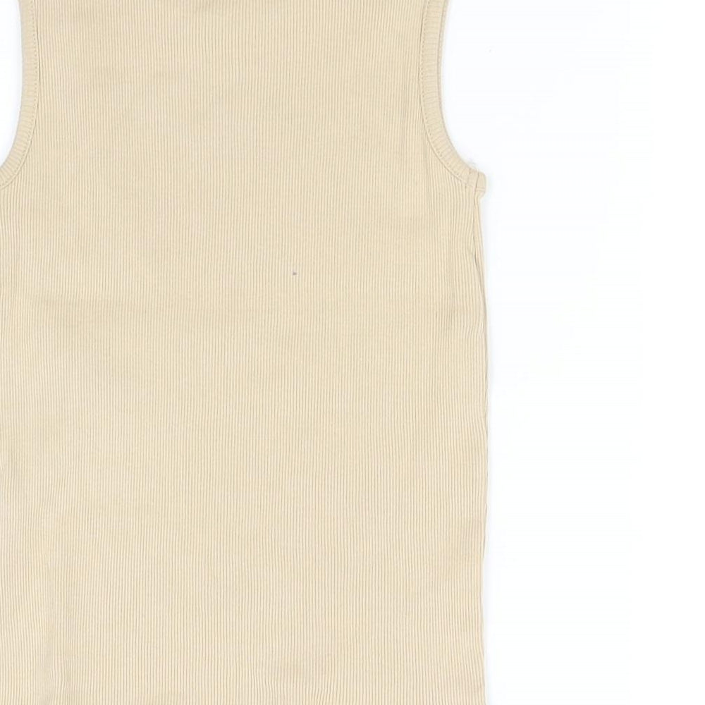 George Girls Beige Basic Tank Size 6-7 Years