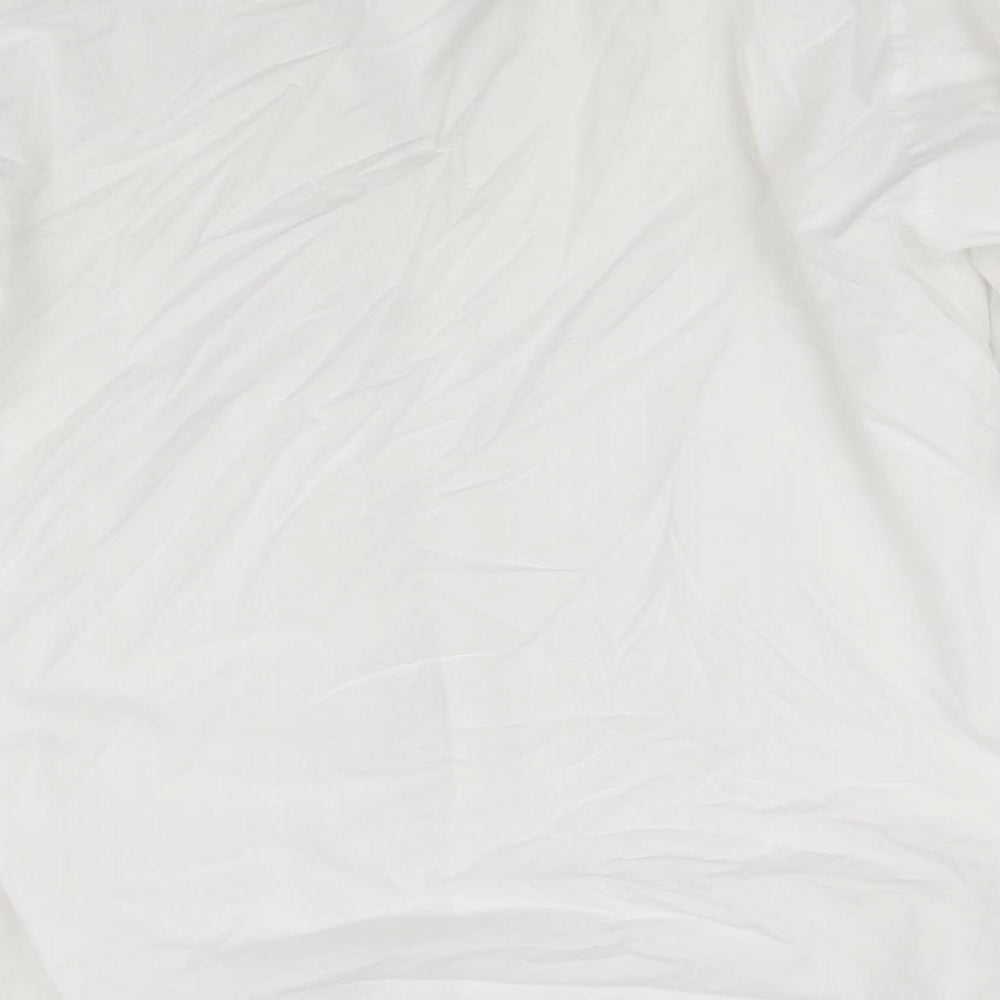 Peter England Womens White Basic Button-Up Size XL