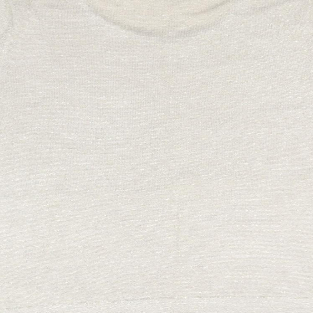 Classic Womens Beige Basic T-Shirt Size 16