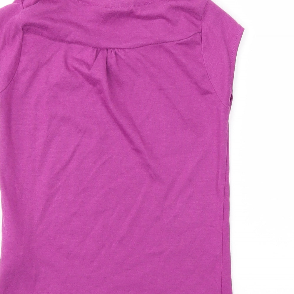 LA Gear Girls Purple Basic T-Shirt Size 9-10 Years