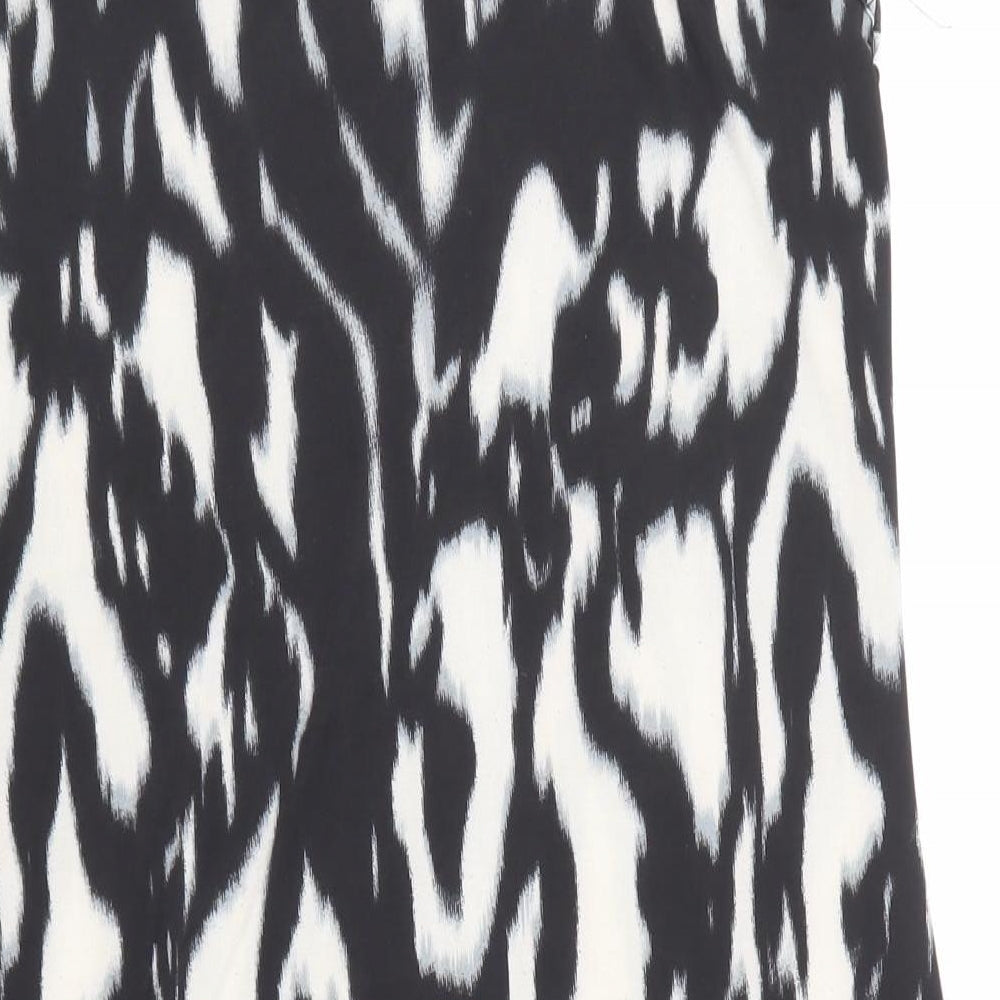 Klass Womens Black Animal Print Basic T-Shirt Size L