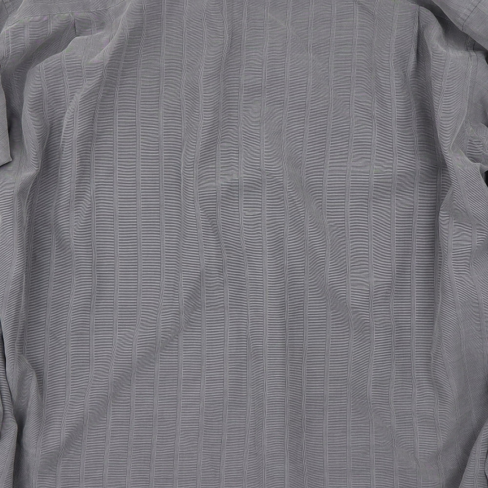 Melka Mens Grey Button-Up Size L