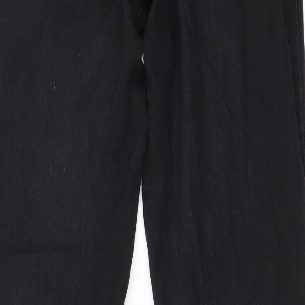 Brand and care label for denim co women’s grey trousers, size UK 14, 27-inch leg