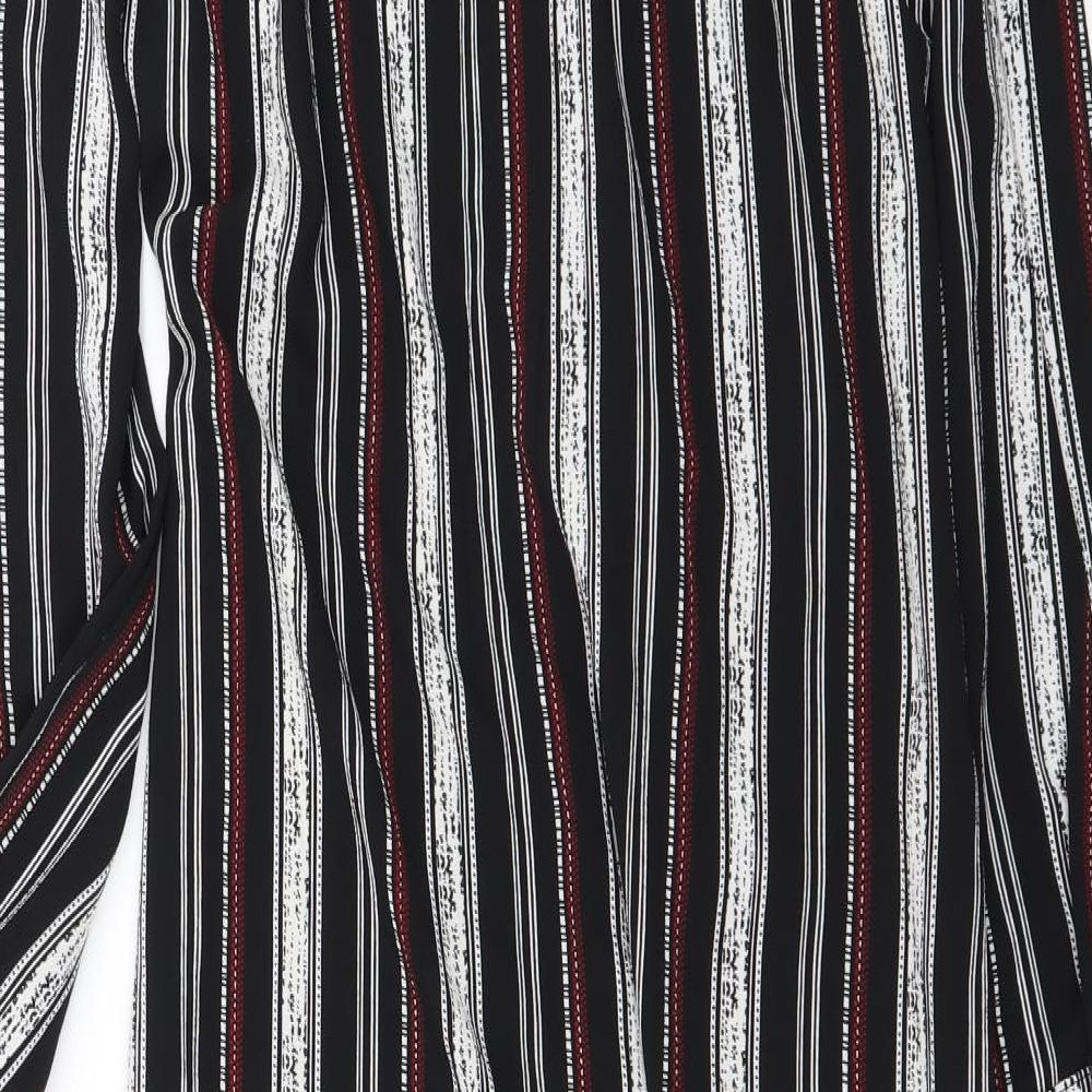Preworn Womens Black Striped Bodycon Size XS