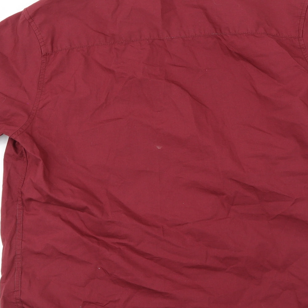 Industrialize Mens Red Button-Up Size M