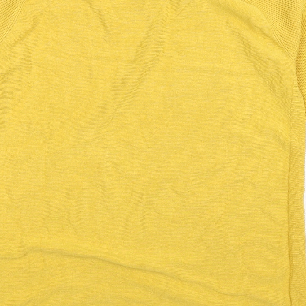 Soon Womens Yellow Knit Pullover Jumper Size M