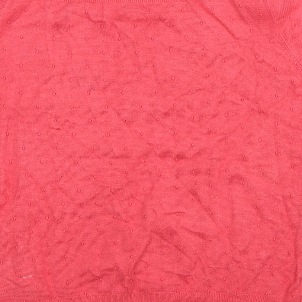 Debenhams Womens Pink Knit Pullover Jumper Size 10